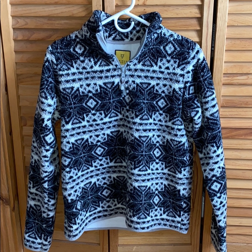Tribal Print Quarter Zip